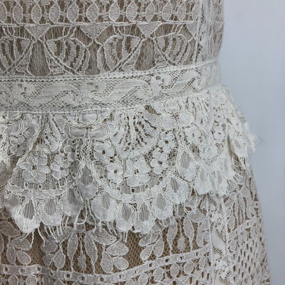 NWT ALL SAINTS Lace Pattern Melia  Mini Dress in oyster white Size 6 - Picture 7 of 16